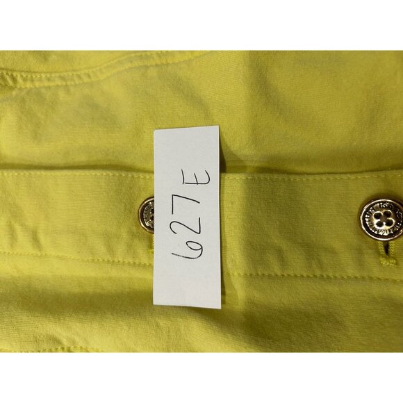 Isaac Mizrahi Live Yellow Button-Front Denim Jacket Plus Size 18W Versatile Clas - Picture 9 of 10